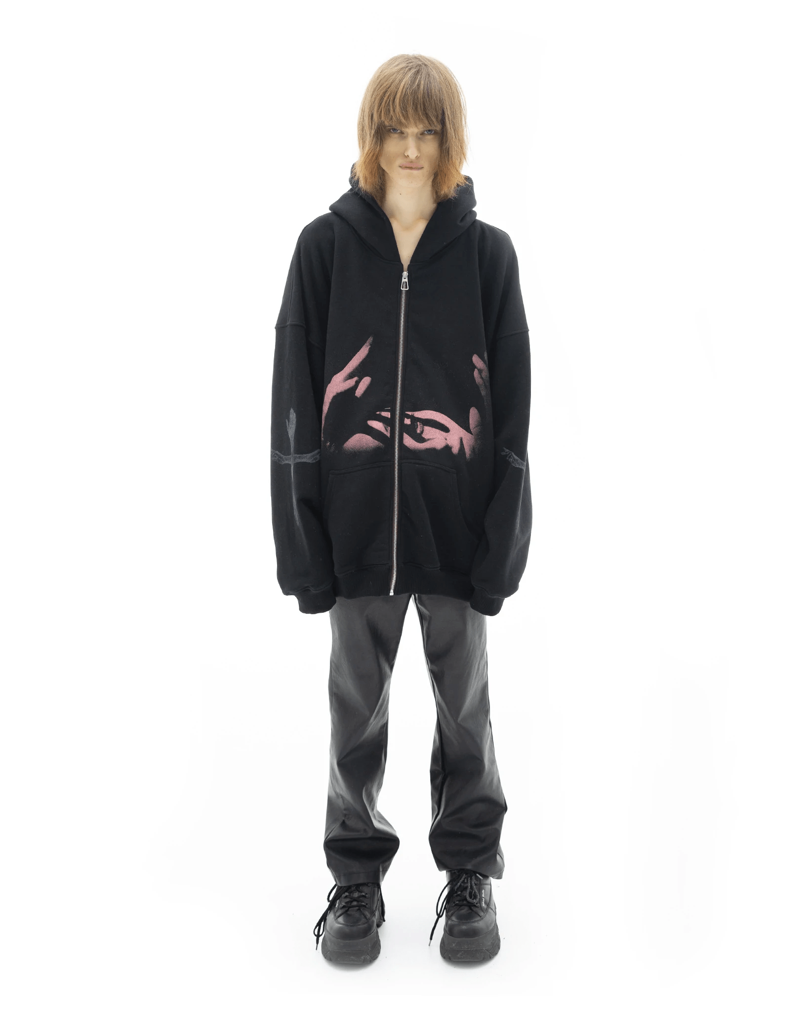 MIRROR BLACK ZIP HOODIE - FRSR